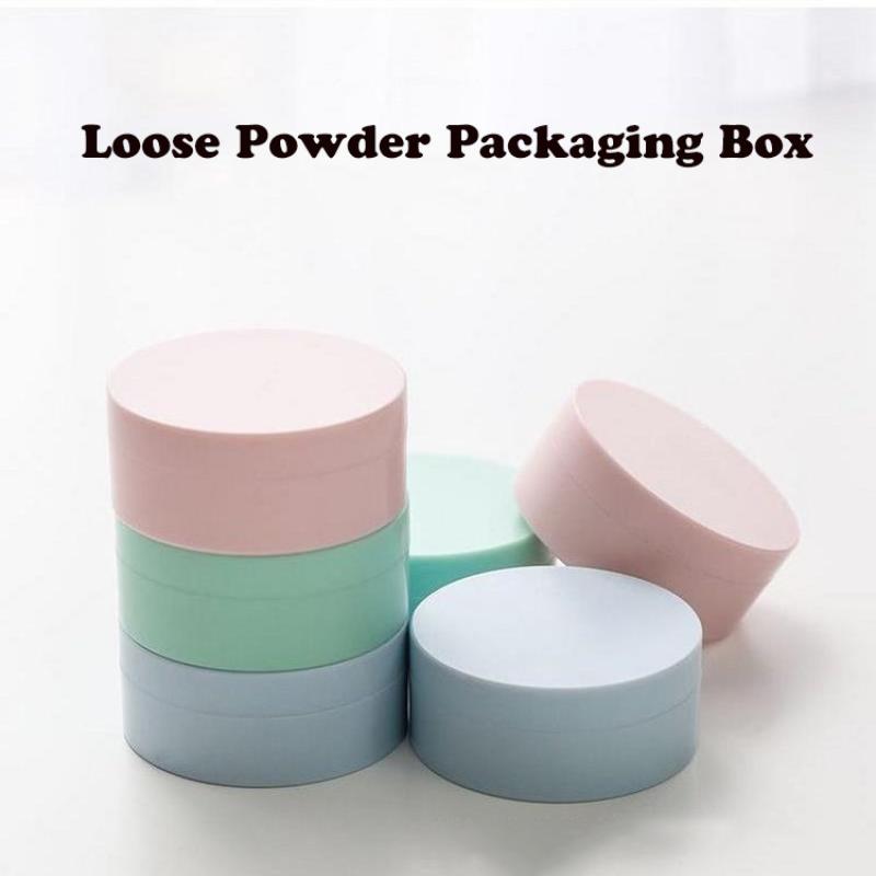 5g Small Mini Loose Powder Setting Powder Box Portable Sample Dispenser Box with Puff Mesh Dry Powder Pepper Empty Case