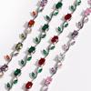 Colorful Leaf Cubic Zirconia Cz Crystal Bridal Bridesmaid Wedding Jewelry Bracelets Gift For Women Mom On Wedding Day