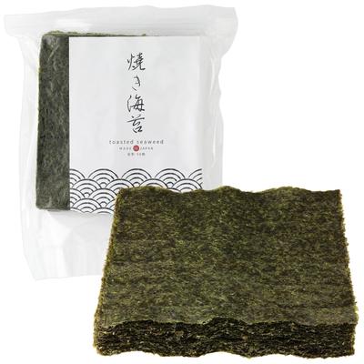 Roasted Nori Made In 50 with for Sushi and Onigiri Seaweed, Japan, Sheets, Zipper, Hand-Rolled