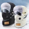Unisex Bomber Hat Thickened Keep Warm Russian Ushanka Hat Windproof with Goggles Cycling Ear Protection Hat for Outdoor Sports