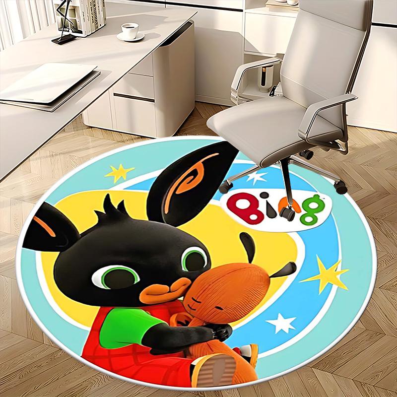 Bing Rabbit,Bing Character Chair mat Round Rug Office carpet, Non slip, Suitable for Living Rooms, Bedrooms decor.1205287a