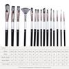 15pcs/set Artist Paint Brushes Set with Scraper Sponge Ball Carrying Case Professional Drawing