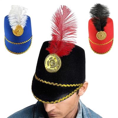 Dress Up Marching Band Hat Vintage Knight Drum Major Hat Stylish Hat Uniform Hat  Festival Fancy