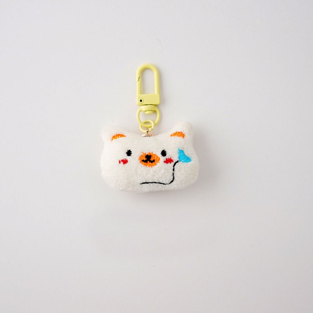 Cartoon Cute Plush Bear Keyring Tiger Rabbit Keychain Soft Hanging Accessory