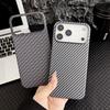Luxury Half Carbon Fiber Protection Bumper Phone Case For iPhone 17 Air 16 15 PM 14 Plus 13 12 Pro Max 11 Hard PC Colorful Shockproof Protective Cover