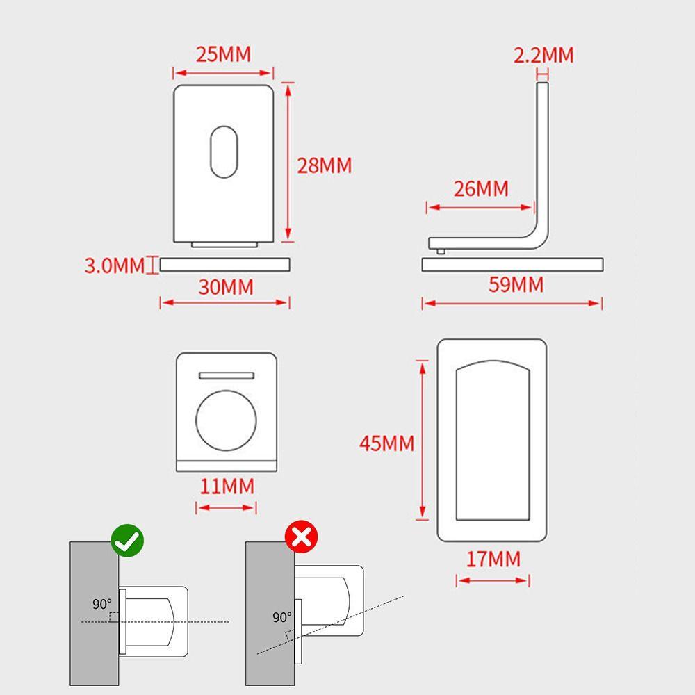 Non-Punch Magnetic Door Stopper Invisible Anti-collision Door Holders Hidden Doorstop Home