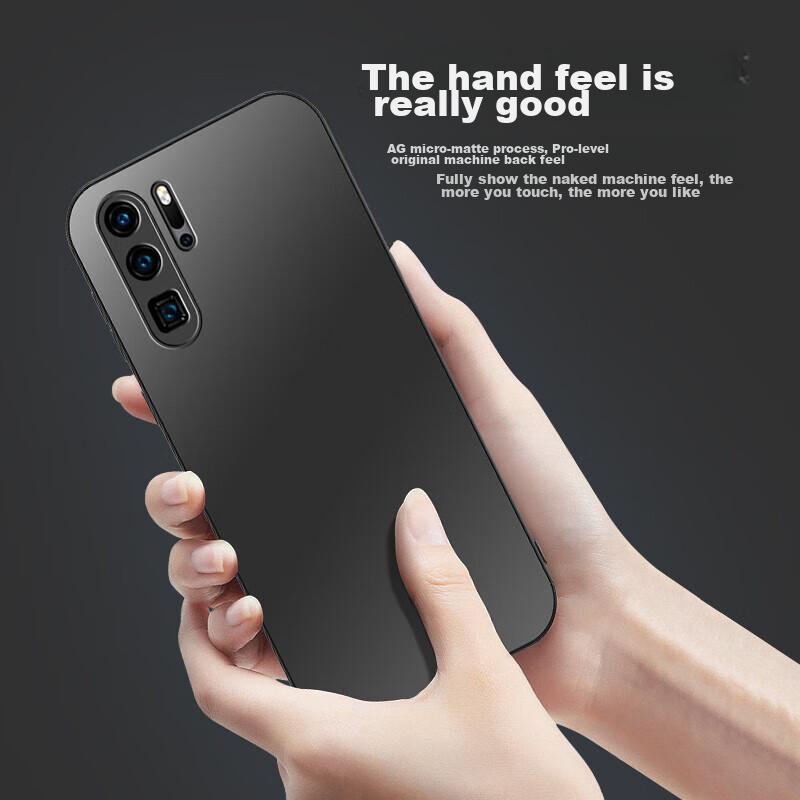 Phone Case for Huawei P30 Pro, Huawei P30 Pro Frosted Full Coverage Ultra-Thin Shockproof Anti-Fingerprint Personalized - Graphite Black
