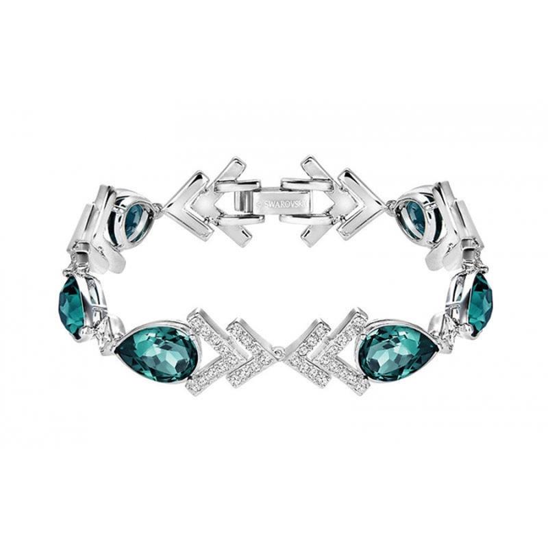 Swarovski Water Drop Style China Exclusive Series Alloy Artificial Crystal Bracelet Women s Silver 5203794 серебряный