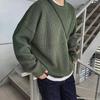 Maglione in maglia da uomo trendy a vestibilità larga con scollo rotondo - Autunno/Inverno 2024