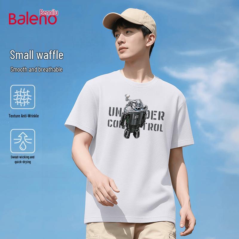 

Baleno Men s Printed Waffle Knit Short Sleeve T-Shirt 2XL