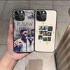 Funda para iPhone X XR XS 11 12 13 14 15 16 pro MAX mini con diseño de R-Rauw Alejandro, mate, a prueba de golpes