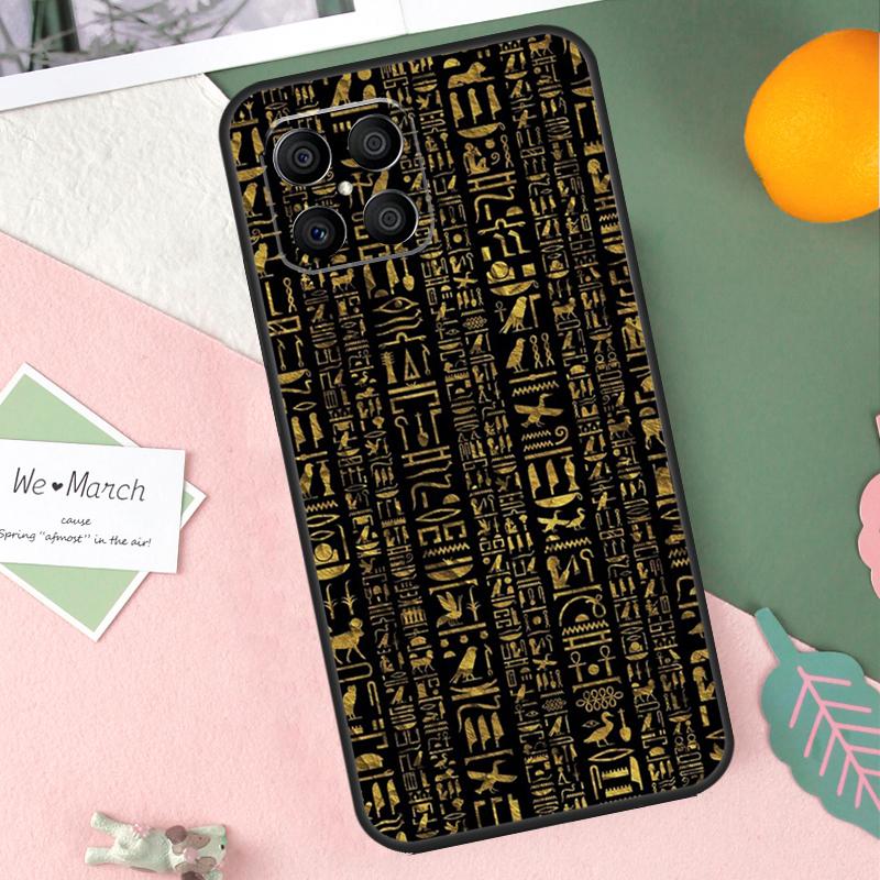 Ancient Egyptian Hieroglyphic Case For Honor 200 Lite 50 70 90 X9b X9a X8b X8a X8 X9 X9c Honor Magic 7 Pro 5 6 Lite Cover