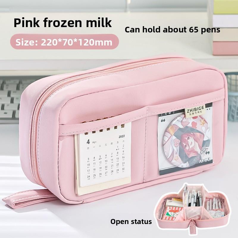 Canvas Pencil Case Large Capacity Durable School Supplies For Students