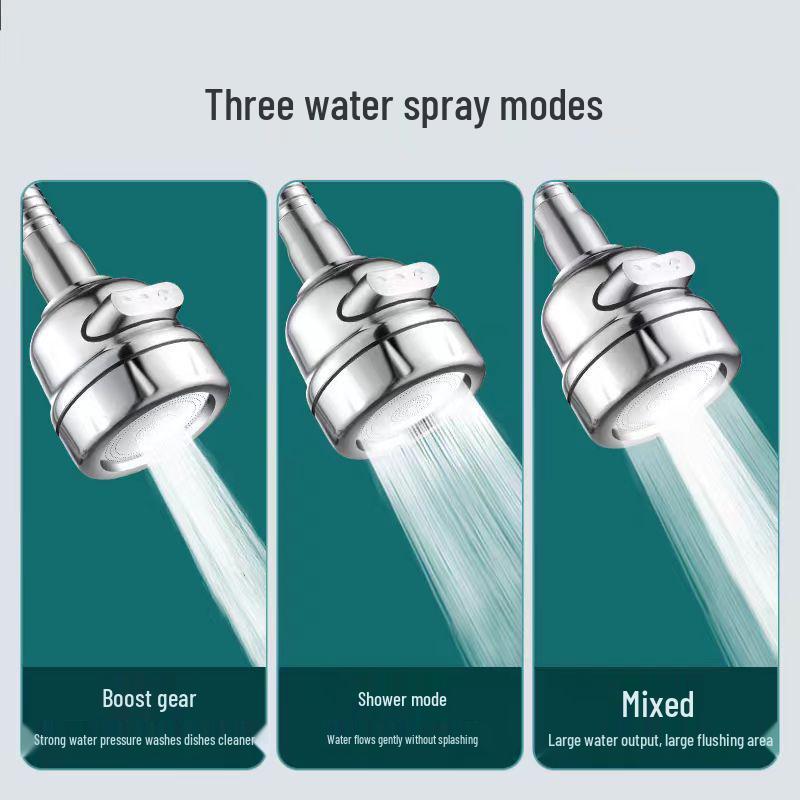 Universal Faucet Extension & Water-Saving Shower Head Aerator
