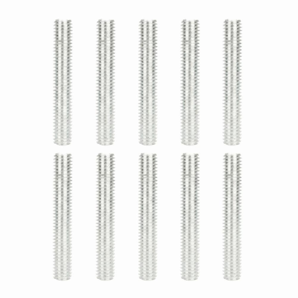 10pcs M8x100mm Fully Threaded Rod 1.25mm Pitch All Thread Screw Stud Sliding Slot Fit