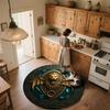 Relief Lion,Round Area Rug,Carpet Rug for Living Room Bedroom Sofa Playroom Decor,Non-slip Floor Mat