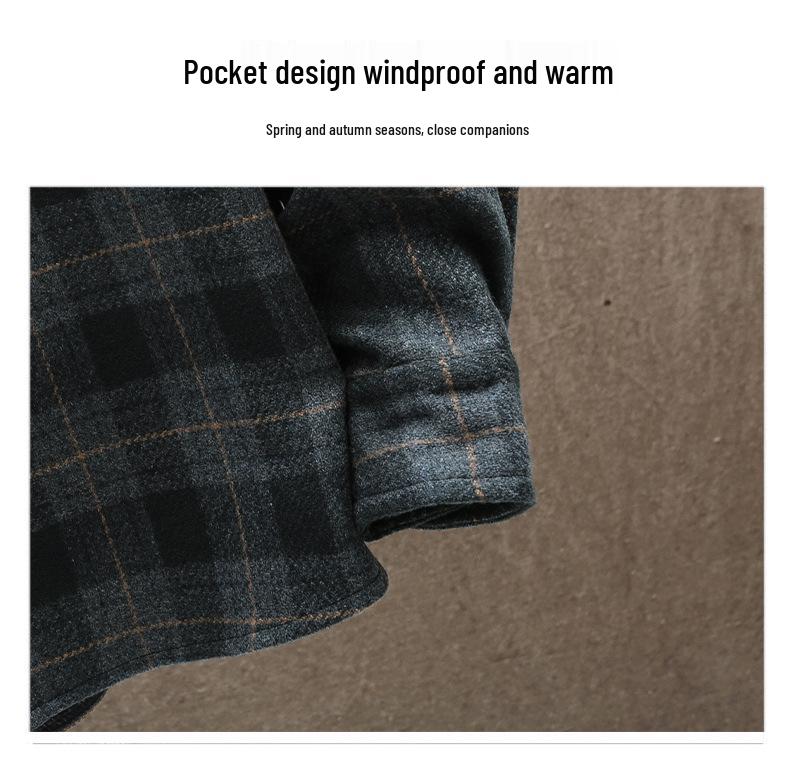 Trendy Plus Size Men's Casual Jacket - Loose Fit Spring/Autumn Versatile Workwear Top