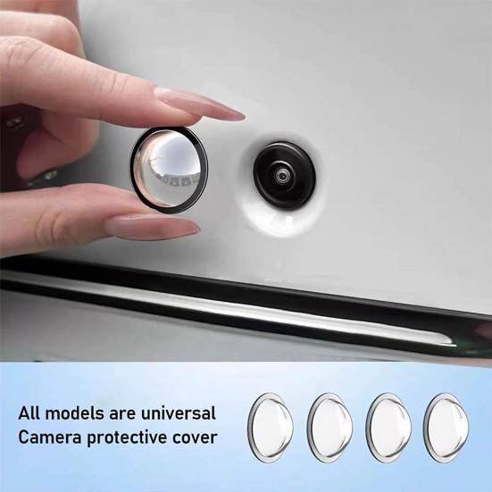 2Pcs Car Camera Lens Protector Waterproof Dust-proof Adhesive Clear Automotive Camera Lens Cover Guard Rain Shield Car Accessories