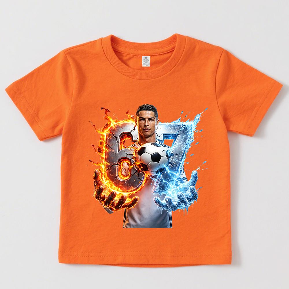 CR7 Ronaldo 67 Pattern Print Kids T Shirt Casual Children Clothing for Boys and Girls