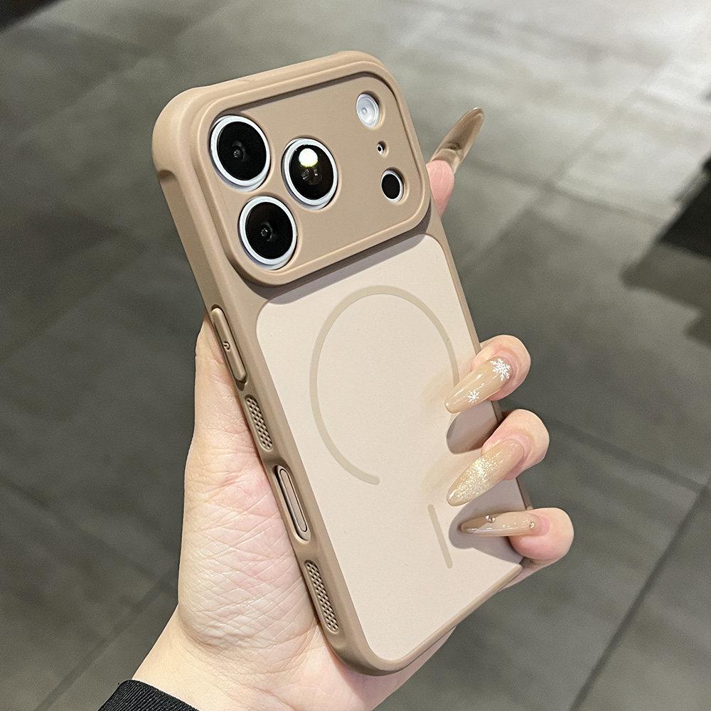 Magnetic Phone Case For iPhone 13 11 12 14 15 16 Pro 17 Max Air Magsafe Heat dissipation Wireless Charge Silicon Protector Cover