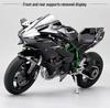 XLG Key Start 1:6 Kawasaki H2R Motorcycle Model with Ignition, Spray, and Sound Effects.