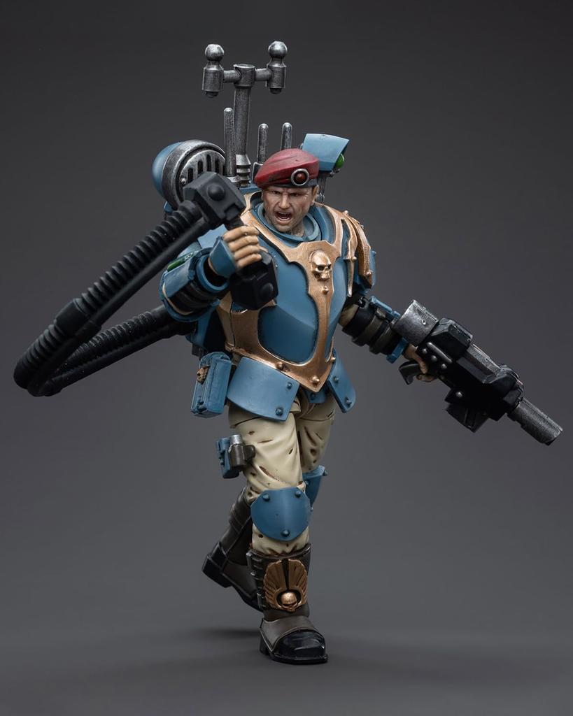 Pipigirl JoyToy 40K Autentická licencovaná pohyblivá pohyblivá Astra Militarum Tempestus Scions Command Squad 55th Kappic Eagles Vox 4palcová akční figurka Anime Model
