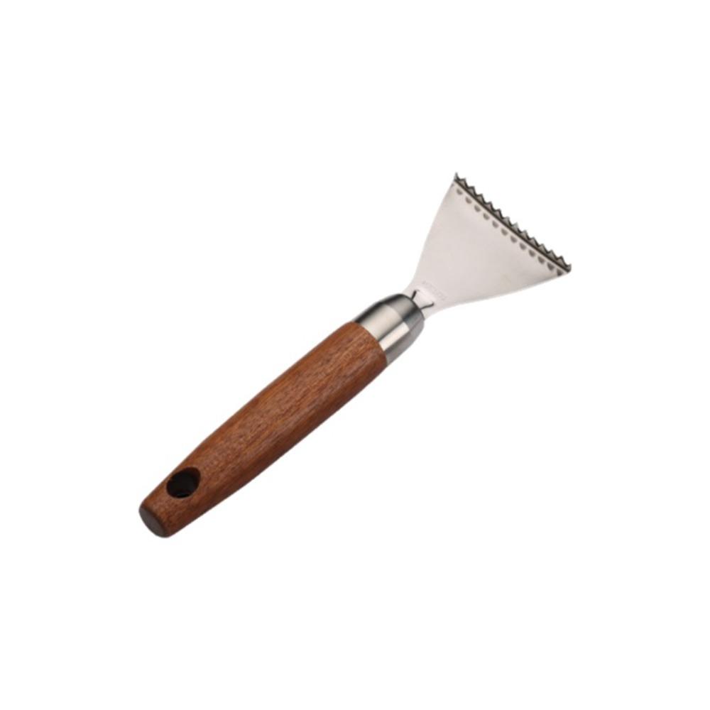 Wood/Plastic Handle Manual Fish Scaler Tool Fish Scale Scraper Seafood Preparation
