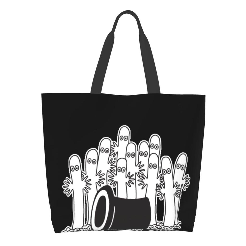 Hattifattener pattern body diaper shopping large capacity tote school makeup eco convenience store shopping durable 50cm wide x 40cm high x 15cm thick