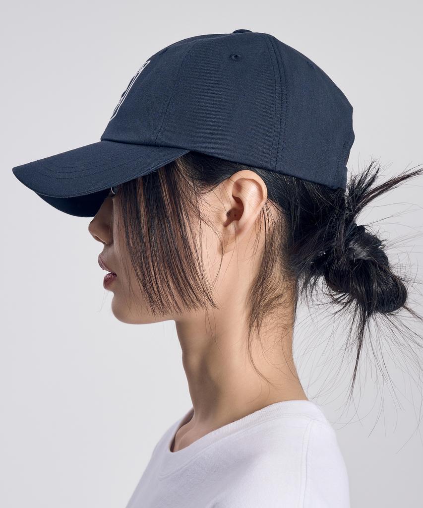 SLOW RECORD HOUSE Record Cotton Ball Cap_Navy