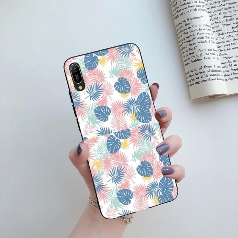 Broken Flower Small Fresh Phone Case For Huawei Mate 40 30 20 10 Pro Lite Nova 9 8 5T Y7p Y7 Soft Black Phone Cover