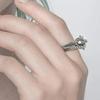 Yin Taifei Gothic Punk Silver Adjustable Bead Rivet Ring