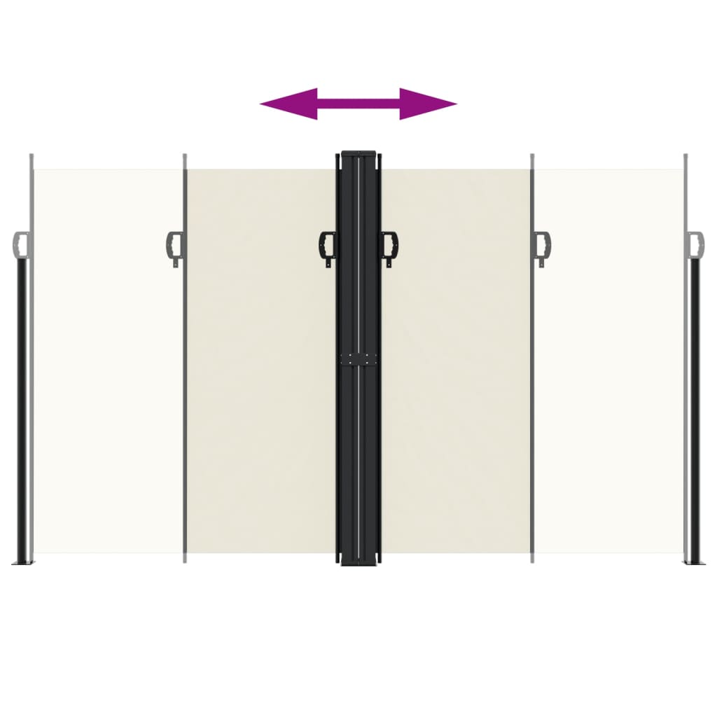 Retractable Side Awning Cream 200 x 1000 cm