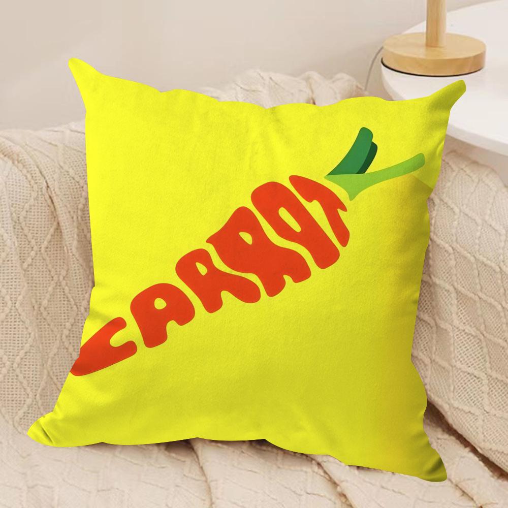 Creative Fruit Print Cushion Cover Soft Plush Fabric Double-Sided Printed Sofa Cushion Cover for All Seasons Home Decor Gift