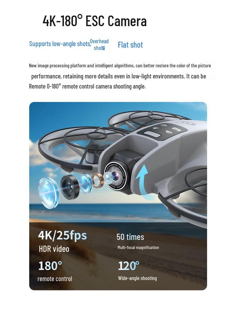 K200 Drone: Brushless, Screen-Integrated, Optical-Flow Positioning, Color Lights, Fully Protected Remote-Controlled Aircraft.