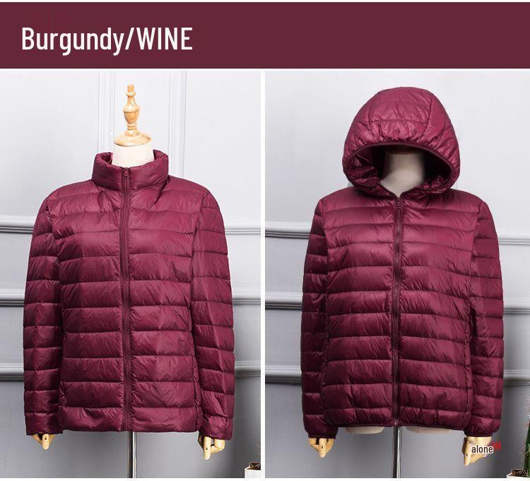 Women's Plus Size Lightweight Down Jacket - Short Style, Suitable for 200+ Pounds, Casual Winter Wear for All Ages