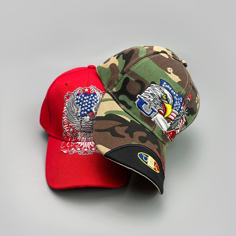 American Embroidered Eagle Baseball Cap Men'S And Women'S Sunshade Outdoor Leisure Personality Versatile Cap