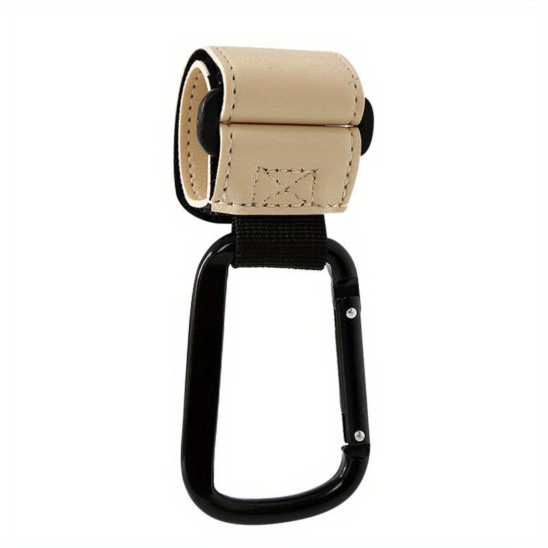 

Baby Diaper Bag Hook, Multi-function Stroller Organize PU Leather Adjustable Hook, Handcarts and Pram Stroller Storage hook.