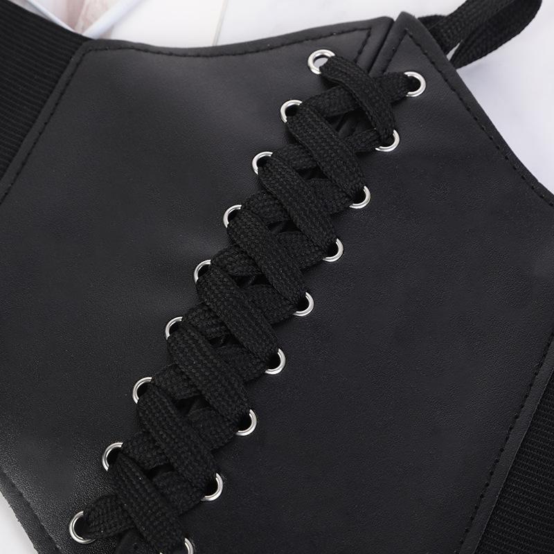 1PC Women's Elastic Belt, Fashionable Elastic Wide Waist Seal, New Casual Skirt Decorative Black Belt