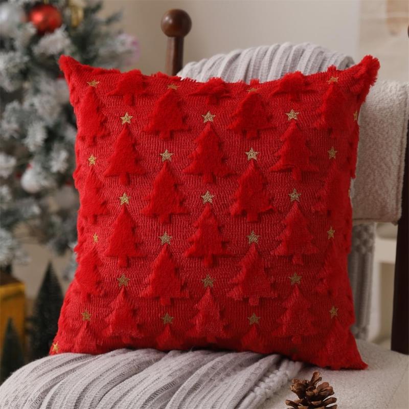 Christmas Throw Pillow Cover 45x45cm, Festival Sofa Chair Cushions Case for Living Room Bedroom