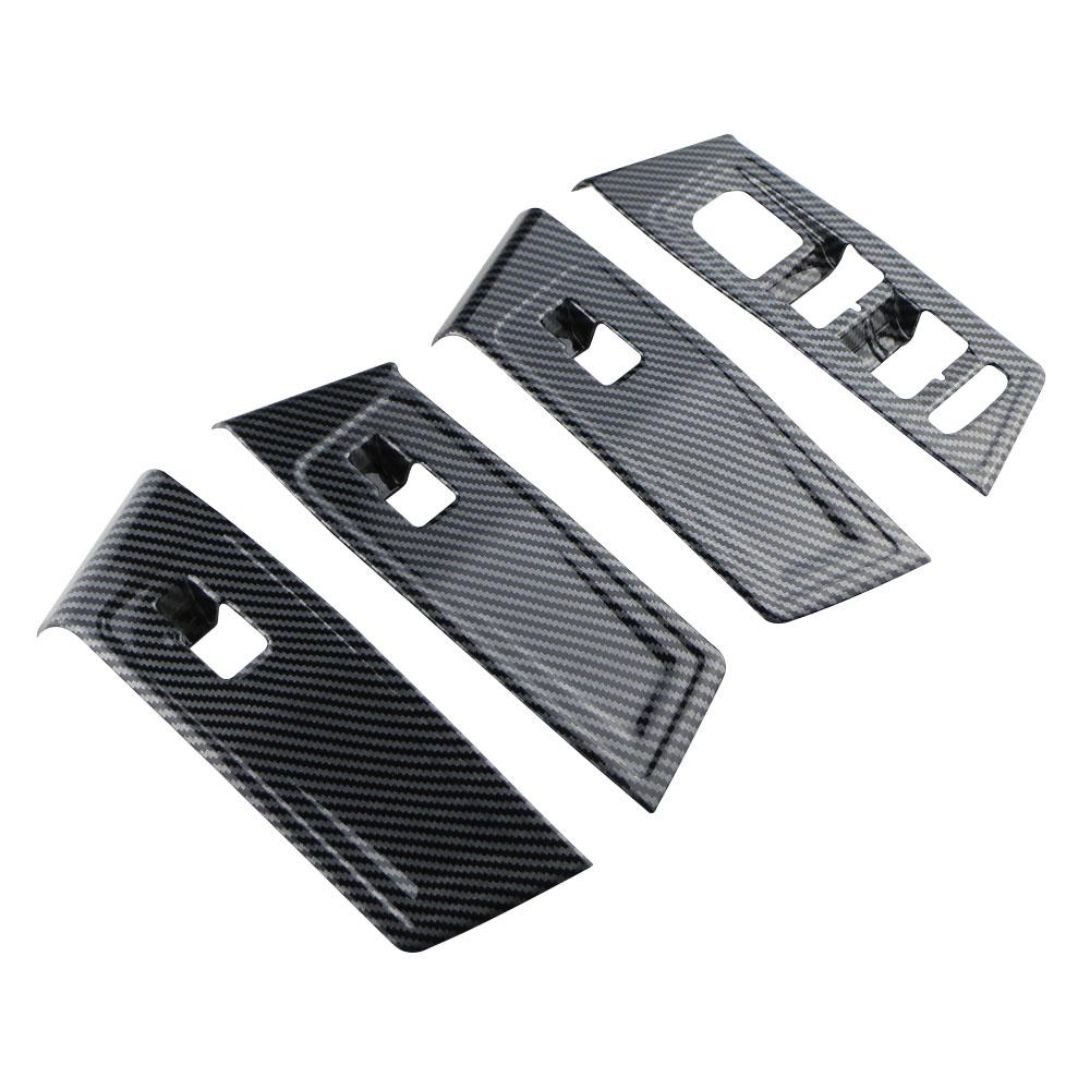 

Car Window Lifter Panel Sticker for Volkswagen T-Roc Troc 2018-2026 LHD Imitation Carbon Fiber ABS Interior Styling Accessories чёрный