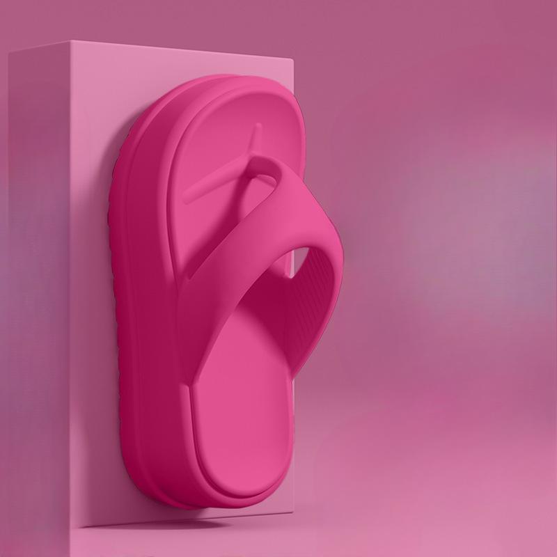 New Thick-soled Flip-flops for Women's Outerwear, Height-increasing and Anti-slip Beach Shoes
