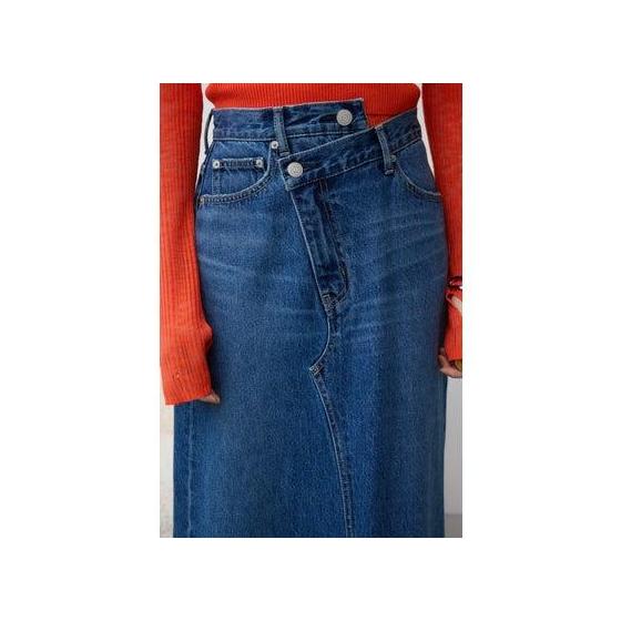 AZUL DENIM Overlap Long Skirt BLU