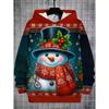 2026 Merry Christmas Sweatshirts Pullover Children's Hoodie Cartoon Santa Claus Graphic Hoody Snowman Sweatshirts Unisex Top