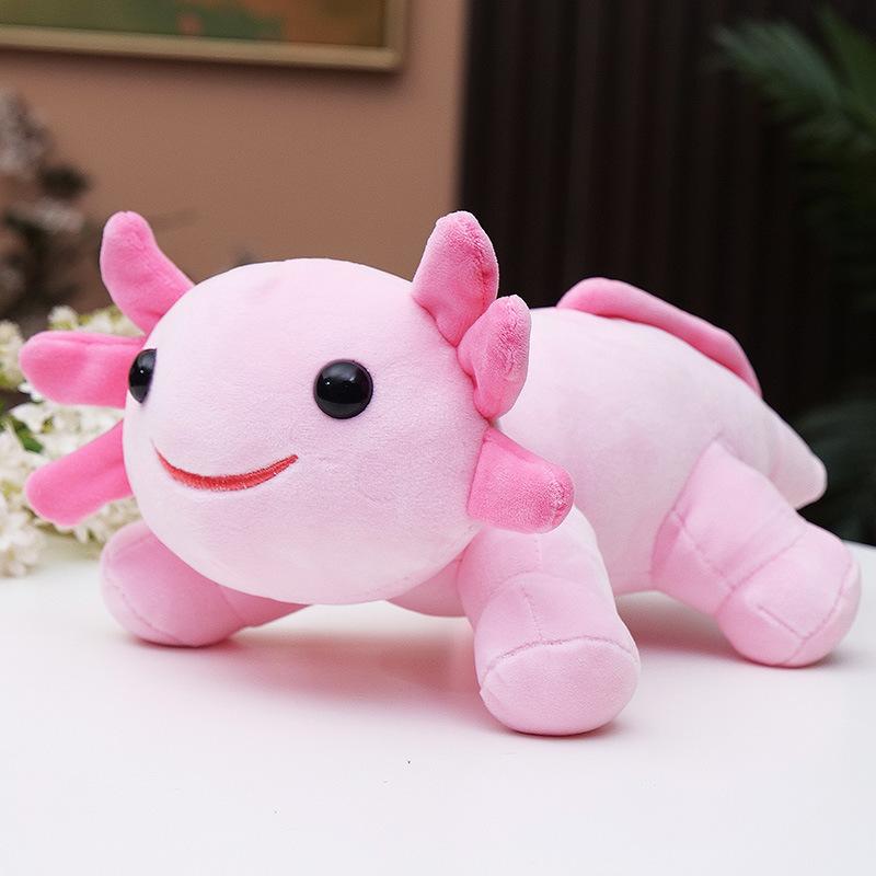 Weiches Anime Axolotl Plüschtier Salamander Kuscheltier Kissen Kawaii Cartoon Puppe Heimdekoration für Freund Weihnachtsgeschenk