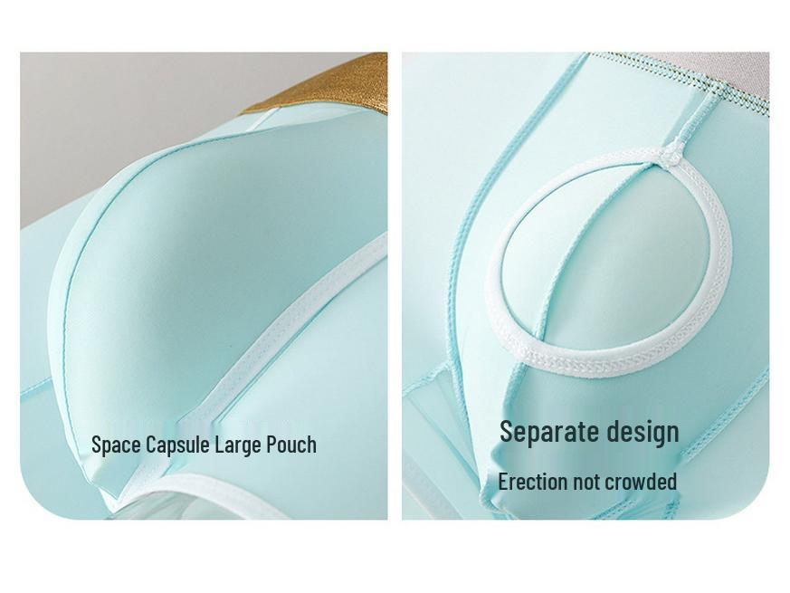 Men's Ice Silk Boxer Briefs - Mid-Waist, Solid Color, Breathable, Quick-Dry, Sexy Trunks