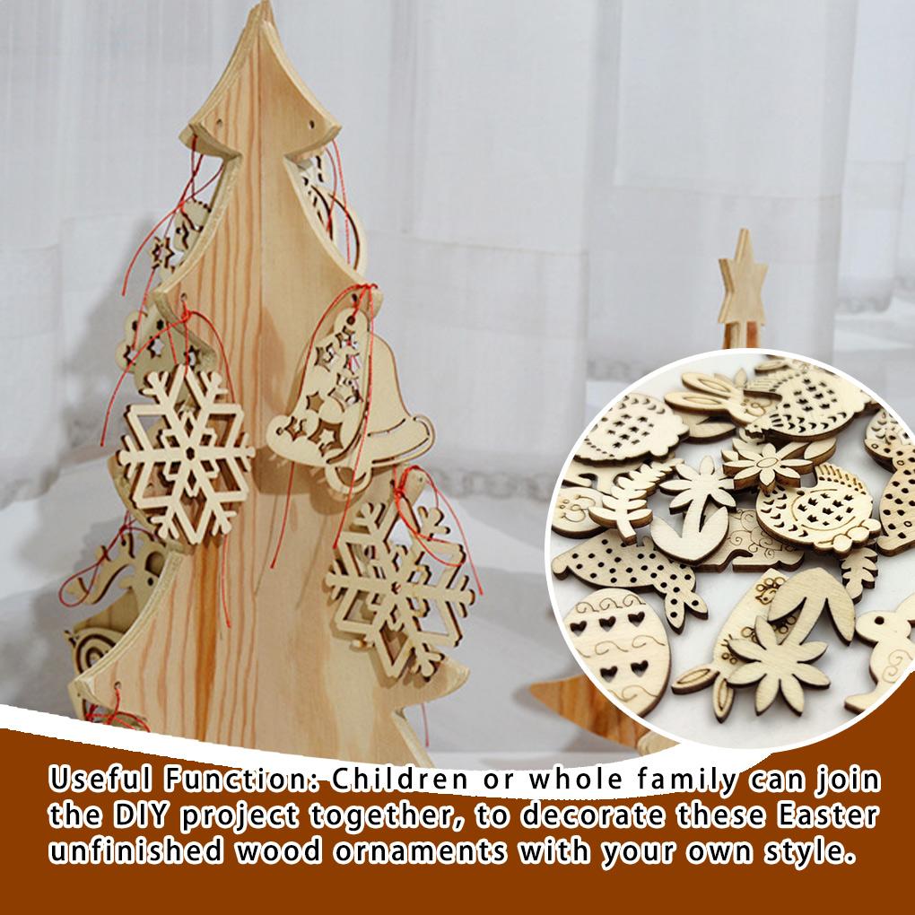 1 Set Wood Slice Lovely Hanging Ornaments Holiday Party Decorations Embellishments Slices for Home Tree Yards Home Wall