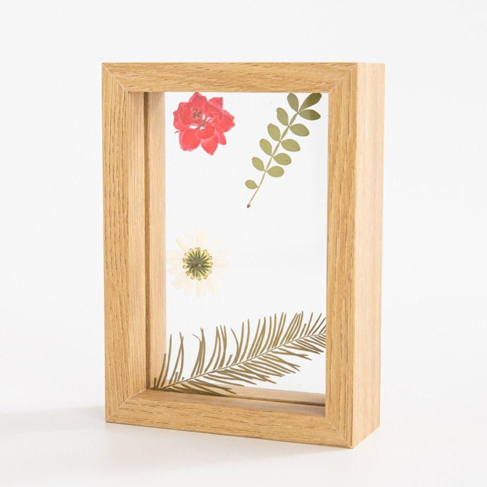 Double-sided Photo Display Frame Wooden Drawing Artwork Picture Frame  Home Decoration