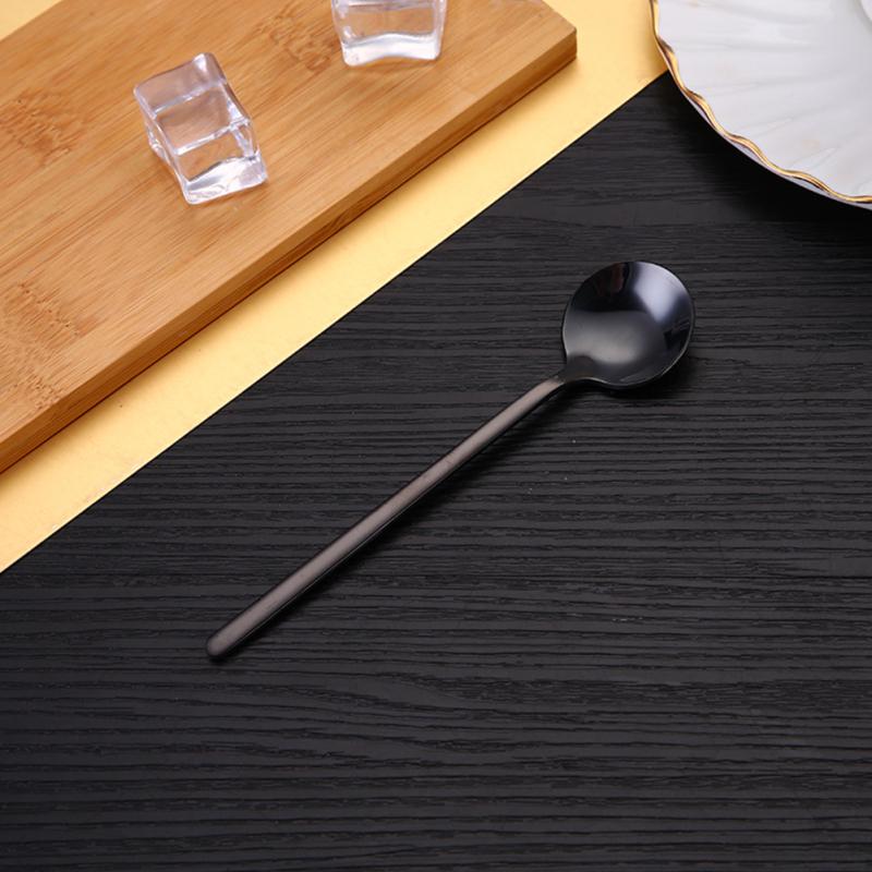 Stainless Steel Coffee Spoons Ice Cream Dessert Spoon Drinking Tea Scoop Kitchen Accessory