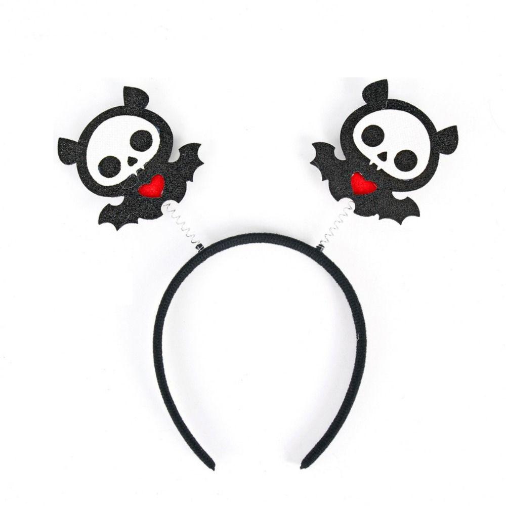 

Bat Wing Halloween Hair Hoop Spider Web Pumpkin Skull Headband Ghost Atmosphere Witch Hat Halloween Hairband Makeup Ball