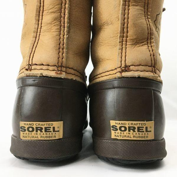 Sorel Size 26.027.0 Approx. Vintage Made In Canada Snow Boots with Liner Brown(USED)